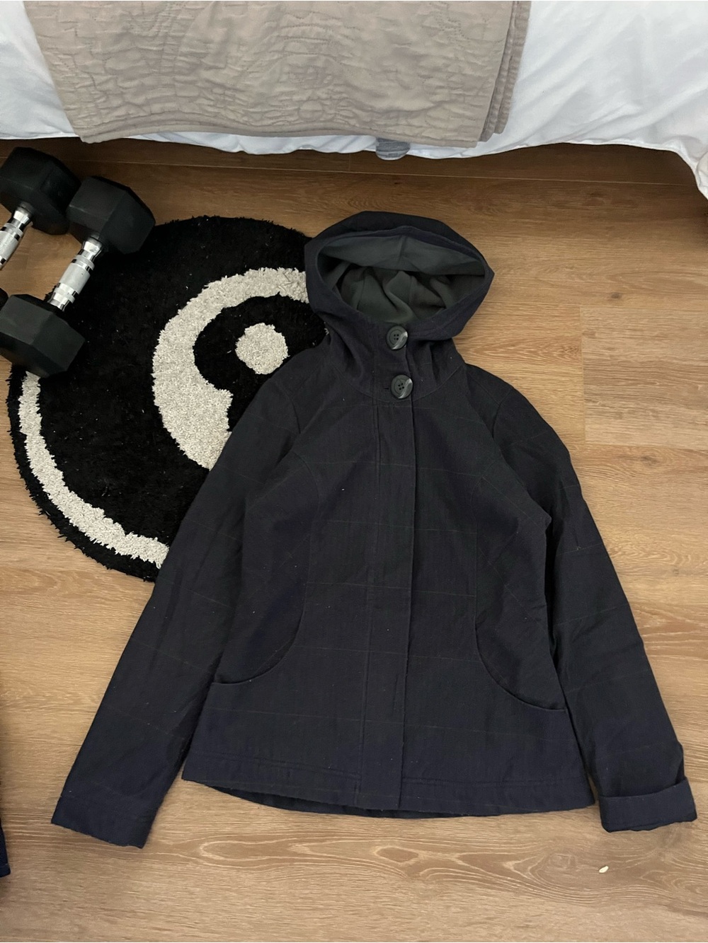 Patagonia Women's Dark Navy Hooded Puffer Jacket